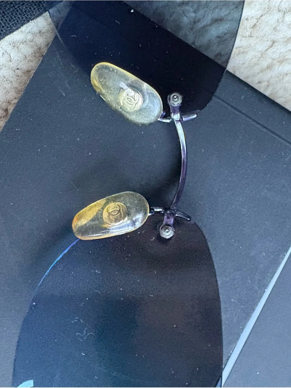CHANEL Men’s Round Sunglasses - Black Frame with Blue Lenses